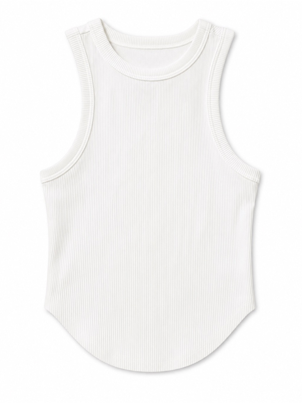 wild fable White Ribbed Tank Top for Girls